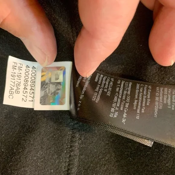 The North Face Mens Windbreaker Jacket Black Zipper Pockets Logo Collar L - Picture 5 of 7